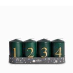 4 Adventskerzen 90/55 mm mit Zahlendruck – Bild 5