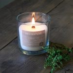 Stearin Kerzenglas "PRO NATURE", mit Holzdocht – Bild 2