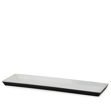 Deko-Tablett, 44 cm, schwarz/weiß