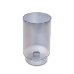 Glas-Windlicht, grau