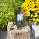 Glas-Windlicht, grau – Bild 2