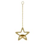Stern-Hänger mit Teelichthalter, 14 cm, gold – Bild 2