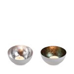 Windlichtschalen aus Metall, 10 cm, 2er Set – Bild 2