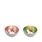 Windlichtschalen aus Metall, 10 cm, 2er Set