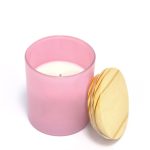 Kerzenglas mit Rosenduft und Holzdeckel