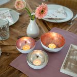 Windlichtschalen aus Metall, 10 cm, 2er Set – Bild 3
