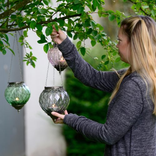 Windlicht aus Glas zum Aufhängen
