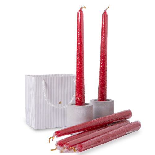 Präsent-Set "Merry Christmas" Spitzkerzen Sparkle